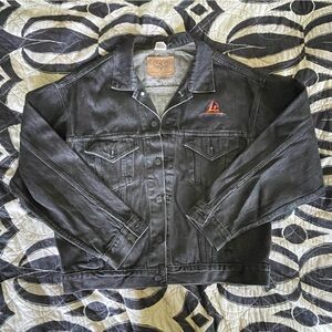Vintage 90s Hollywood Pictures Black Denim Jacket